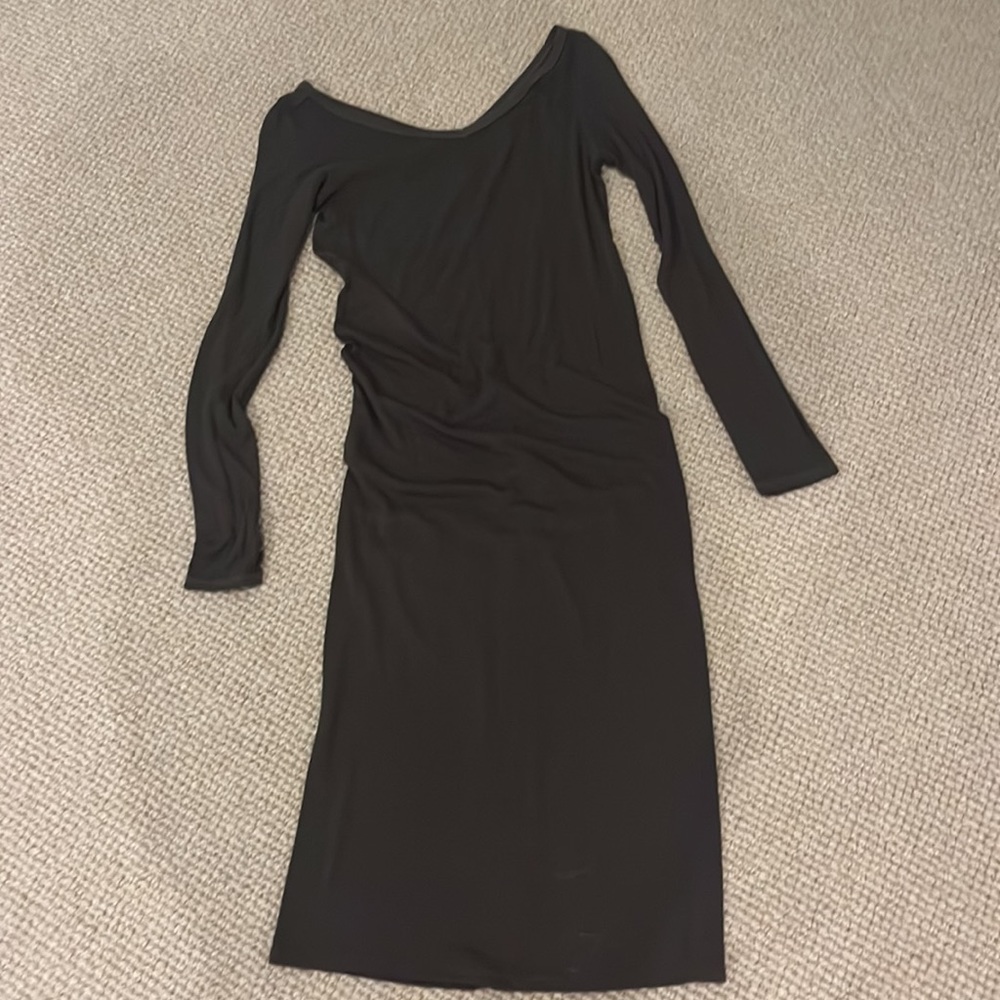 Enza Costa Long Sleeve Maxi Top in Dark Brown